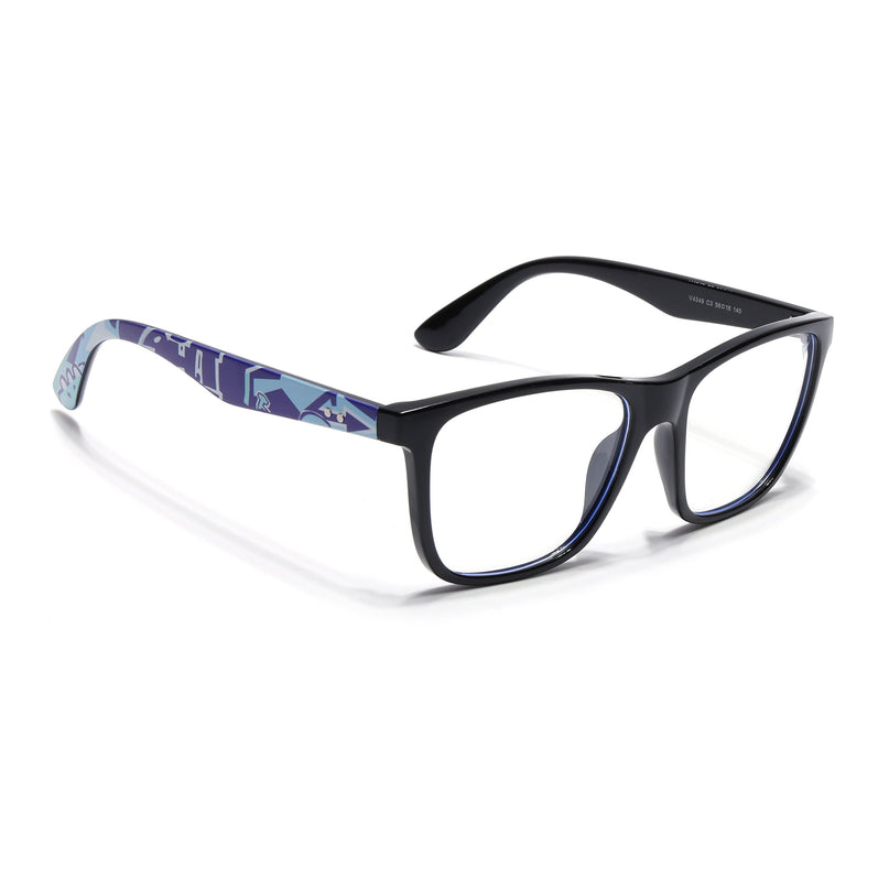Voyage Shine Black Square Eyeglasses for Men & Women - MG4809