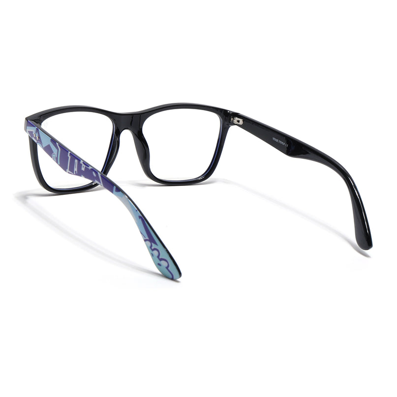 Voyage Shine Black Square Eyeglasses for Men & Women - MG4809