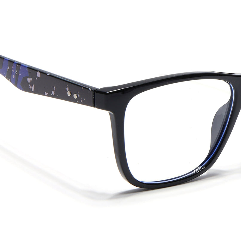Voyage Shine Black Square Eyeglasses for Men & Women - MG4811