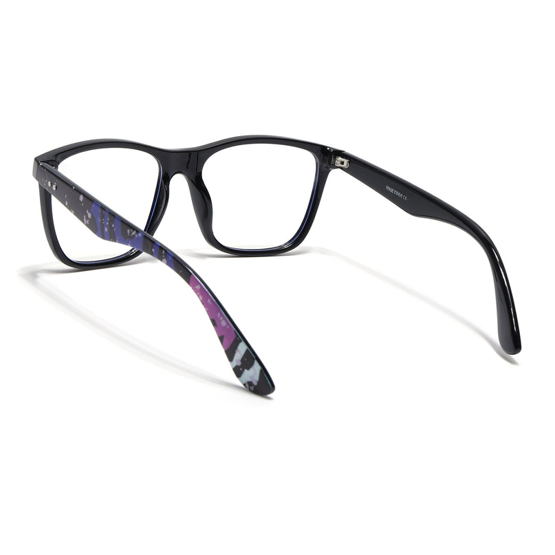 Voyage Shine Black Square Eyeglasses for Men & Women - MG4811