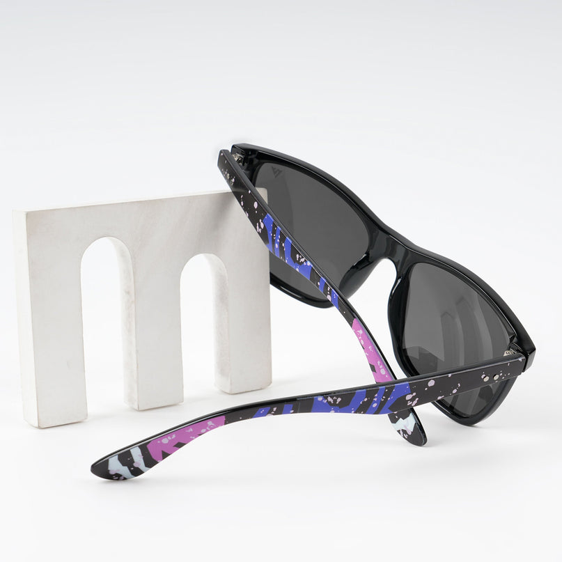 Square Polarized Sunglasses (Black Lens | Black Frame - PMG4816)