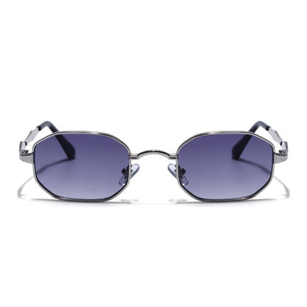Hexagonal Sunglasses for Men & Women (Grey Lens | Silver Frame - MG7827)