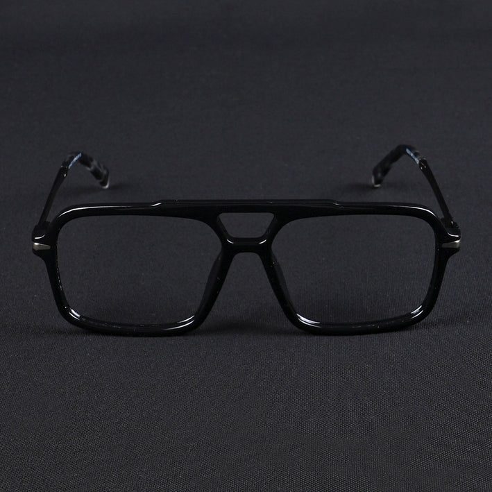 Voyage Apex Shine Black Wayfarer Eyeglasses for Men & Women - MG5355-C2