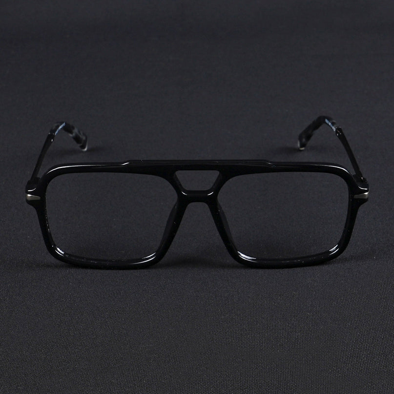 Voyage Apex Shine Black Wayfarer Eyeglasses for Men & Women - MG5355-C2
