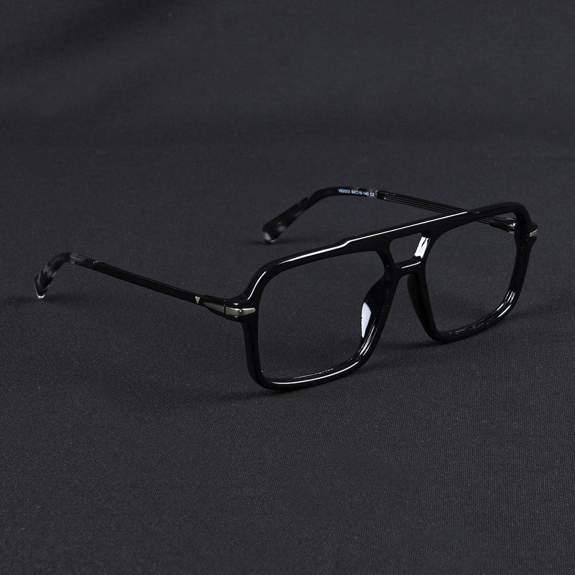 Voyage Apex Shine Black Wayfarer Eyeglasses for Men & Women - MG5355-C2