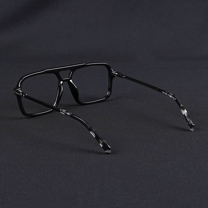 Voyage Apex Shine Black Wayfarer Eyeglasses for Men & Women - MG5355-C2