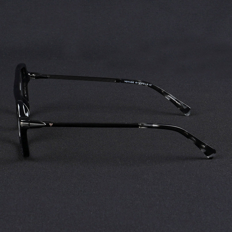 Voyage Apex Shine Black Wayfarer Eyeglasses for Men & Women - MG5355-C2