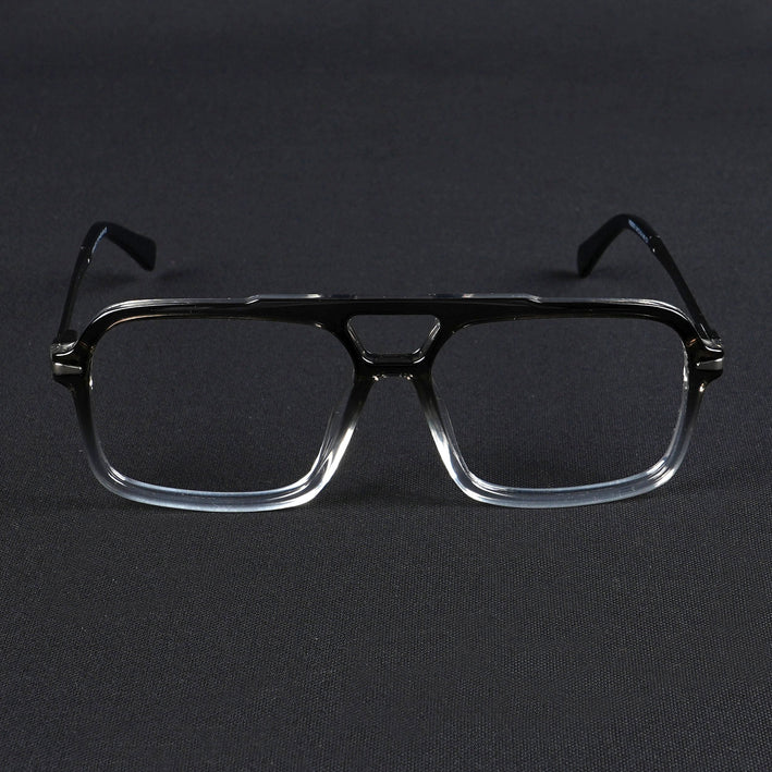 Voyage Apex Black & Transparent Wayfarer Eyeglasses for Men & Women - MG5356-C3