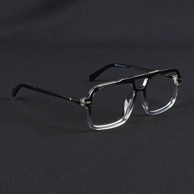Voyage Apex Black & Transparent Wayfarer Eyeglasses for Men & Women - MG5356-C3