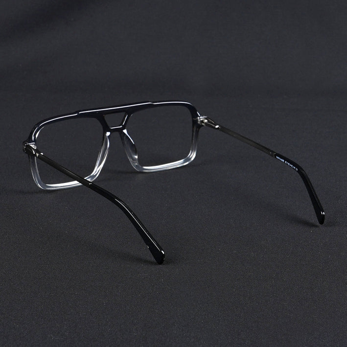Voyage Apex Black & Transparent Wayfarer Eyeglasses for Men & Women - MG5356-C3