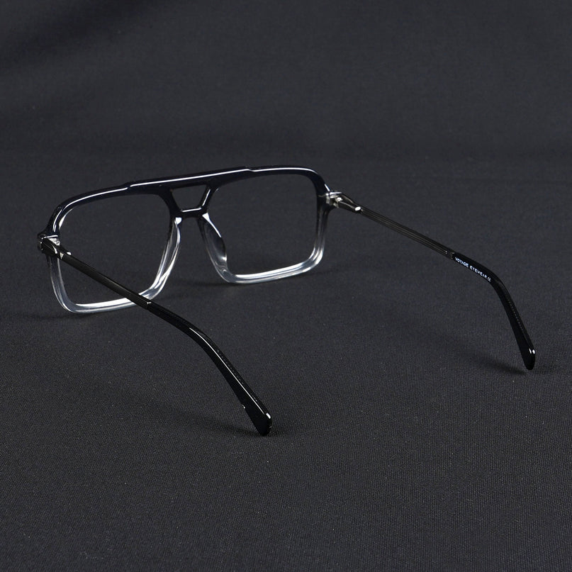 Voyage Apex Black & Transparent Wayfarer Eyeglasses for Men & Women - MG5356-C3