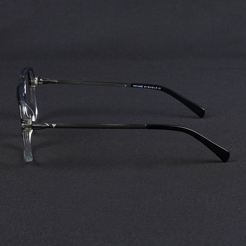Voyage Apex Black & Transparent Wayfarer Eyeglasses for Men & Women - MG5356-C3