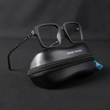Voyage Apex Matt Black Square Eyeglasses for Men & Women - MG5360-C1