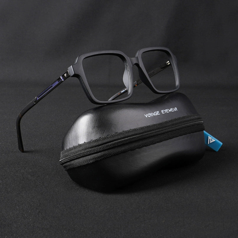 Voyage Apex Matt Black Square Eyeglasses for Men & Women - MG5360-C1