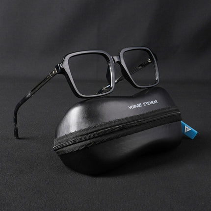 Voyage Apex Shine Black Square Eyeglasses for Men & Women - MG5361-C2