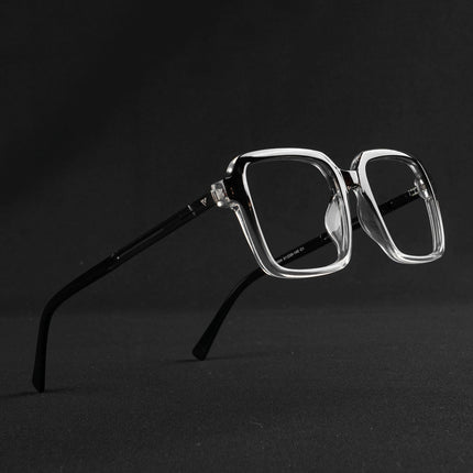 Voyage Apex Black & Transparent Square Eyeglasses for Men & Women - MG5362-C3
