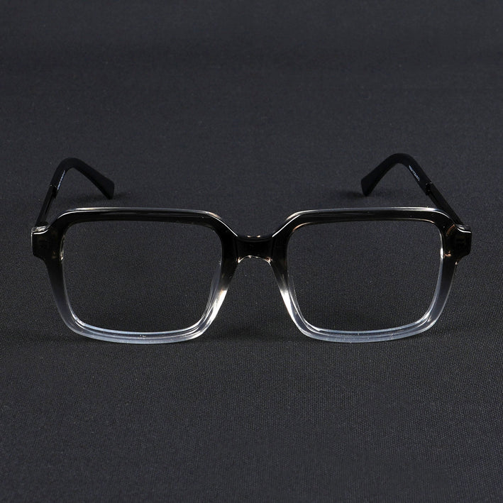 Voyage Apex Black & Transparent Square Eyeglasses for Men & Women - MG5362-C3