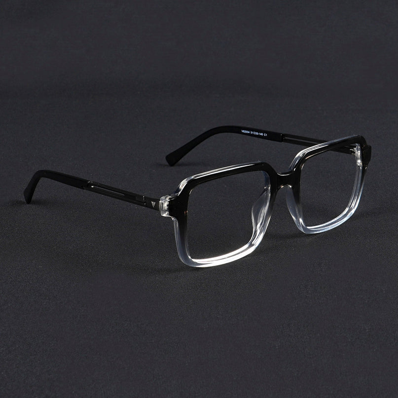 Voyage Apex Black & Transparent Square Eyeglasses for Men & Women - MG5362-C3