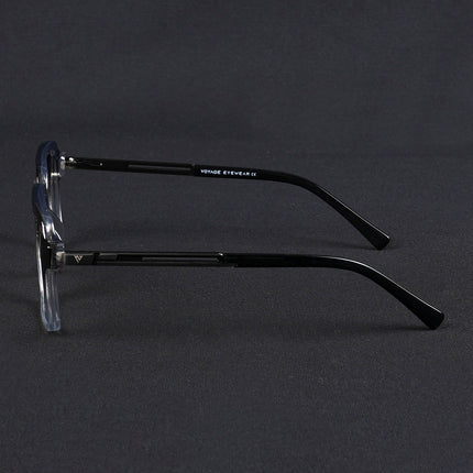 Voyage Apex Black & Transparent Square Eyeglasses for Men & Women - MG5362-C3