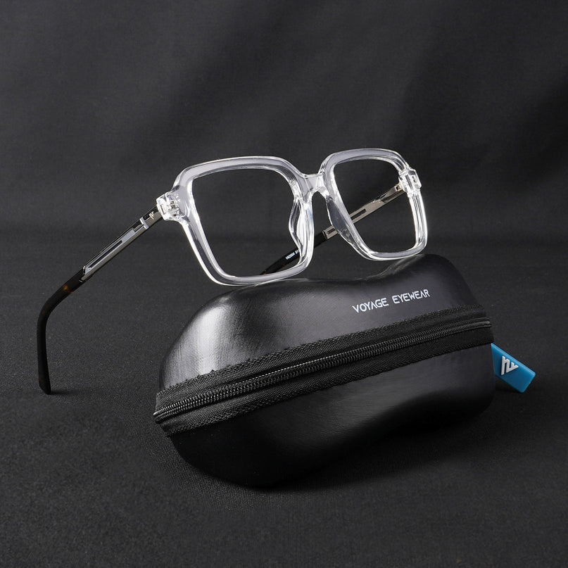 Voyage Apex Transparent Square Eyeglasses for Men & Women - MG5363-C4