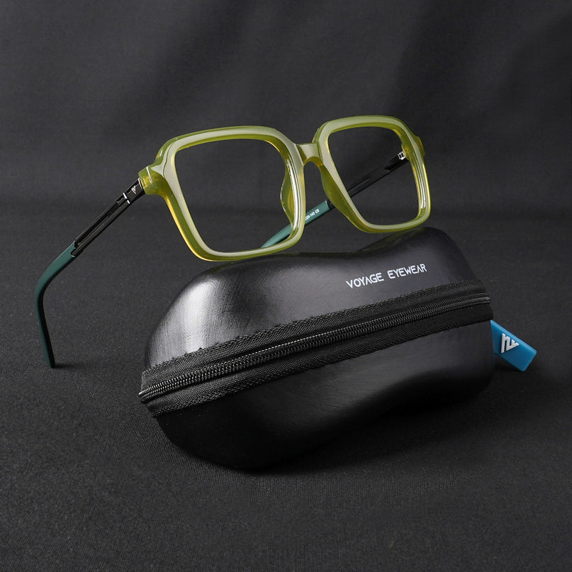 Voyage Apex Green Square Eyeglasses for Men & Women - MG5365-C6