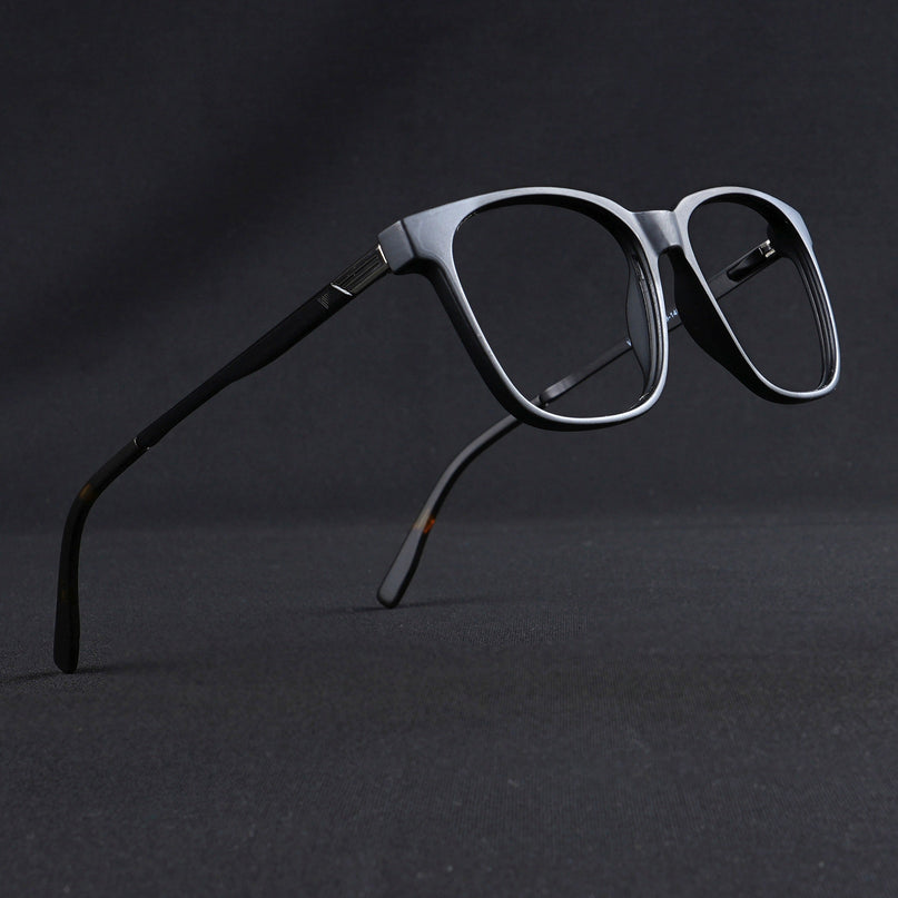 Voyage Apex Matt Black Square Eyeglasses for Men & Women - MG5366-C1