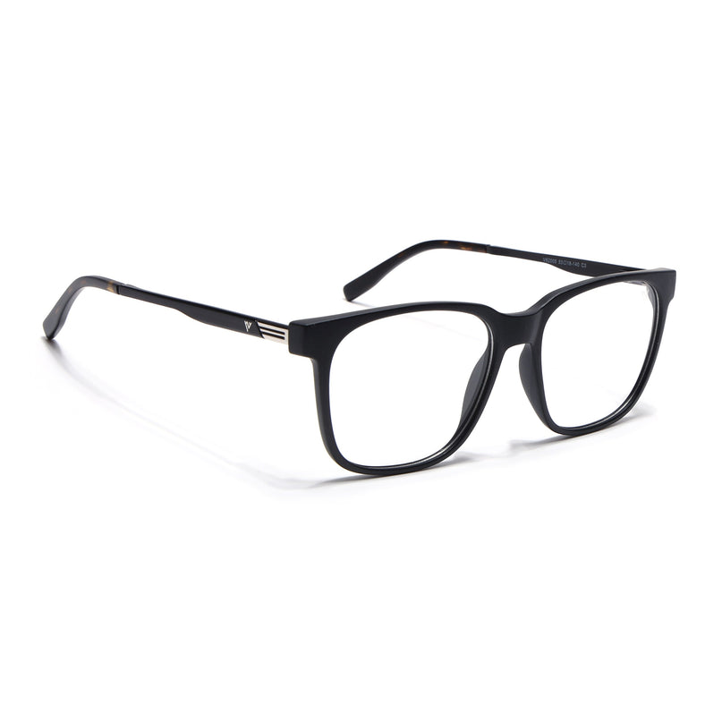 Voyage Apex Matt Black Square Eyeglasses for Men & Women - MG5366-C1