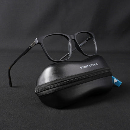 Voyage Apex Matt Black Square Eyeglasses for Men & Women - MG5366-C1