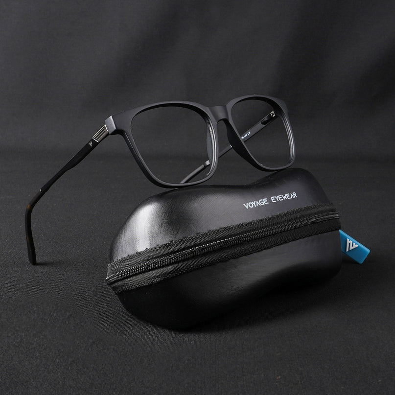 Voyage Apex Matt Black Square Eyeglasses for Men & Women - MG5366-C1