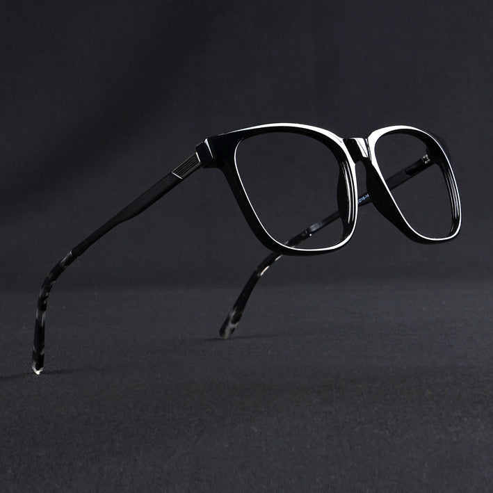 Voyage Apex Shine Black Square Eyeglasses for Men & Women - MG5367-C2