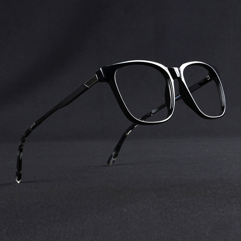 Voyage Apex Shine Black Square Eyeglasses for Men & Women - MG5367-C2