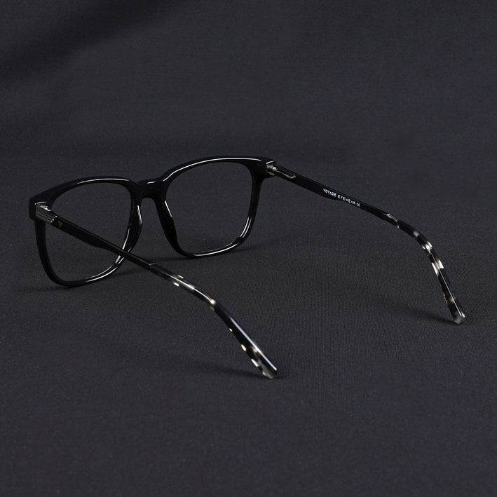 Voyage Apex Shine Black Square Eyeglasses for Men & Women - MG5367-C2