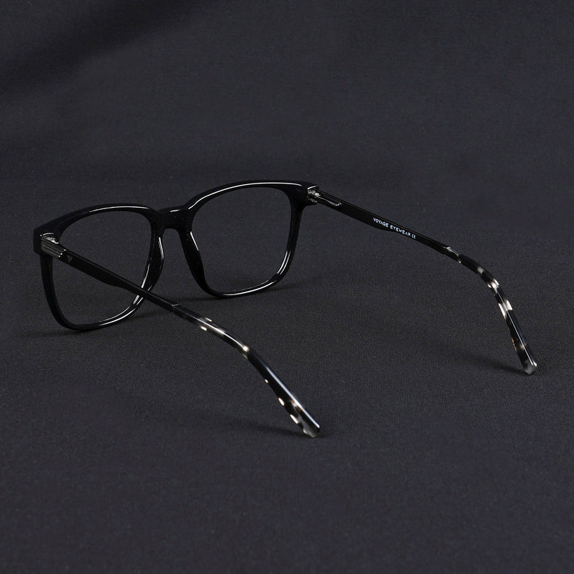 Voyage Apex Shine Black Square Eyeglasses for Men & Women - MG5367-C2