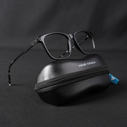 Voyage Apex Shine Black Square Eyeglasses for Men & Women - MG5367-C2