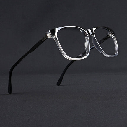 Voyage Apex Black & Transparent Square Eyeglasses for Men & Women - MG5368-C3