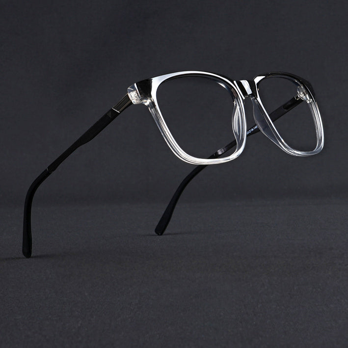 Voyage Apex Black & Transparent Square Eyeglasses for Men & Women - MG5368-C3