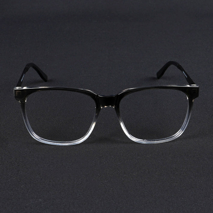Voyage Apex Black & Transparent Square Eyeglasses for Men & Women - MG5368-C3