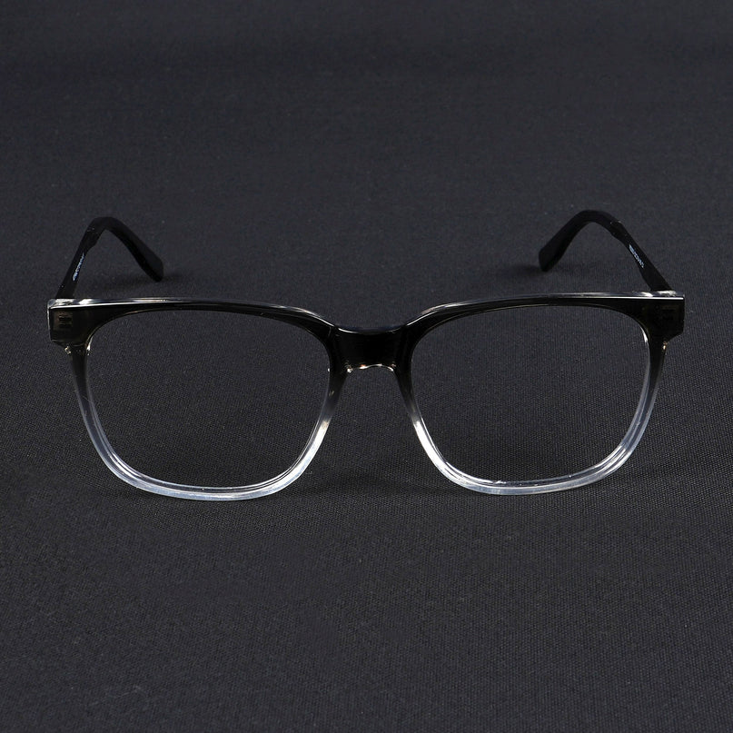 Voyage Apex Black & Transparent Square Eyeglasses for Men & Women - MG5368-C3