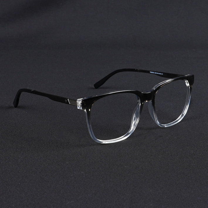 Voyage Apex Black & Transparent Square Eyeglasses for Men & Women - MG5368-C3