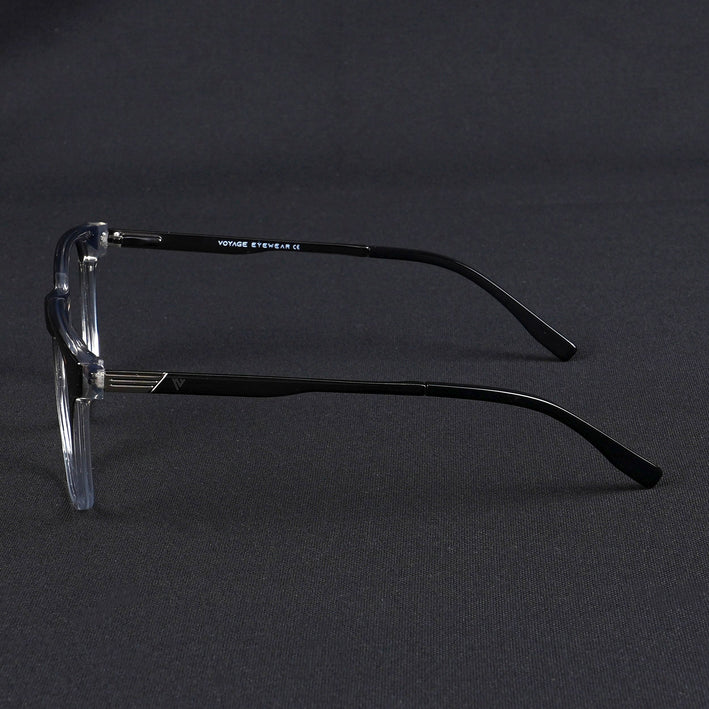 Voyage Apex Black & Transparent Square Eyeglasses for Men & Women - MG5368-C3