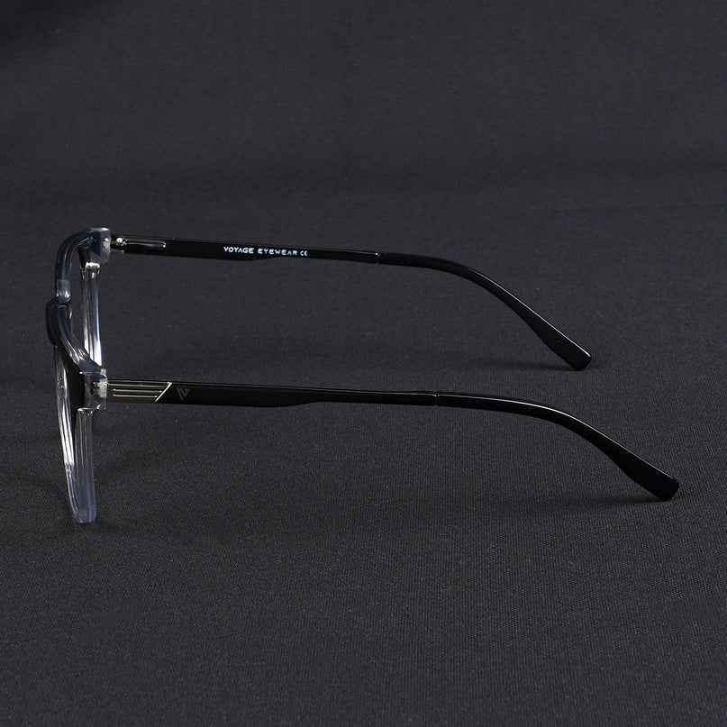 Voyage Apex Black & Transparent Square Eyeglasses for Men & Women - MG5368-C3