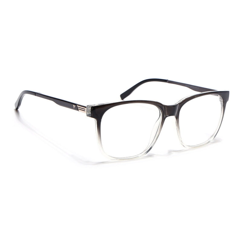 Voyage Apex Black & Transparent Square Eyeglasses for Men & Women - MG5368-C3