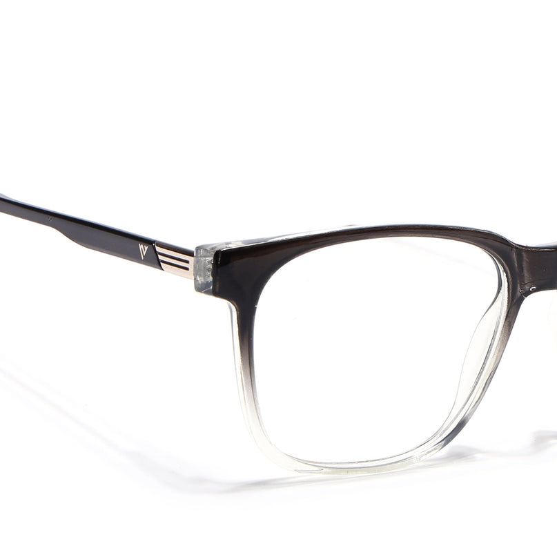 Voyage Apex Black & Transparent Square Eyeglasses for Men & Women - MG5368-C3
