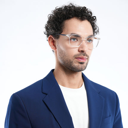 Voyage Apex Transparent Square Eyeglasses for Men & Women - MG5369-C4
