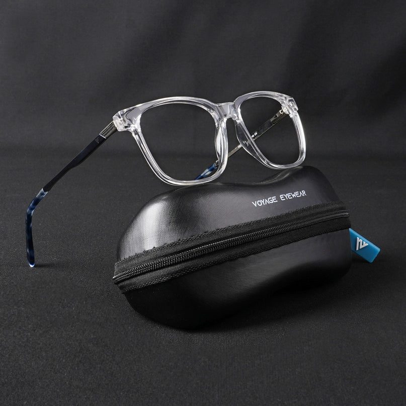 Voyage Apex Transparent Square Eyeglasses for Men & Women - MG5369-C4