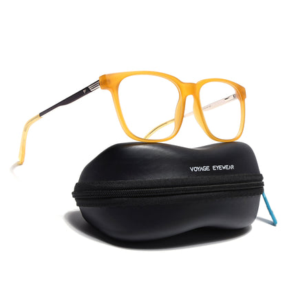 Voyage Apex Orange Square Eyeglasses for Men & Women - MG5370-C5