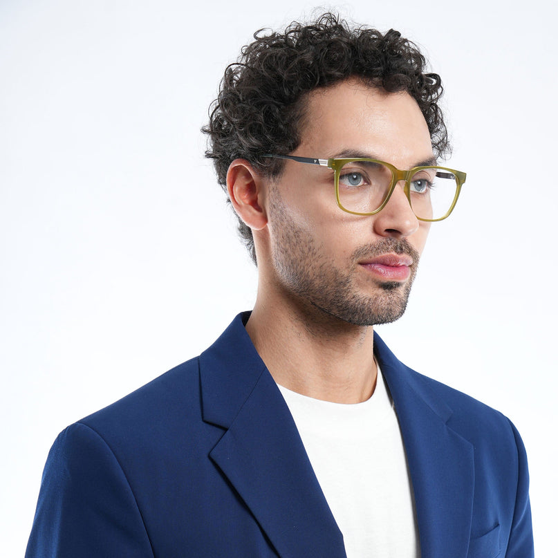 Voyage Apex Green Square Eyeglasses for Men & Women - MG5371-C6