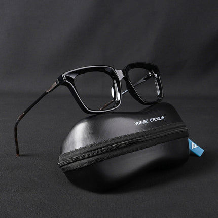 Voyage Apex Shine Black Square Eyeglasses for Women - MG5372-C1