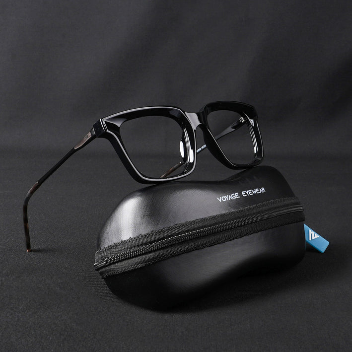 Voyage Apex Shine Black Square Eyeglasses for Women - MG5372-C1