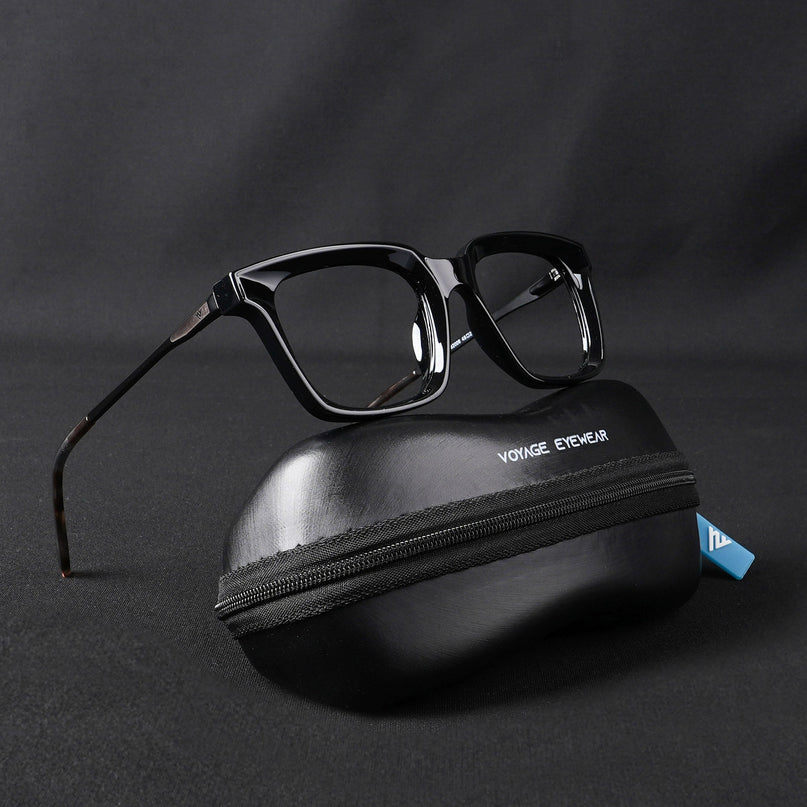 Voyage Apex Shine Black Square Eyeglasses for Women - MG5372-C1